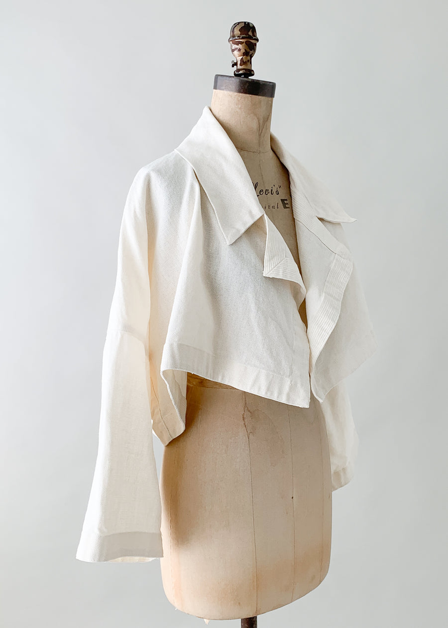 Vintage 1980s Issey Miyake Linen Jacket