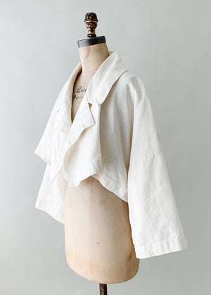 Vintage 1980s Issey Miyake Linen Jacket