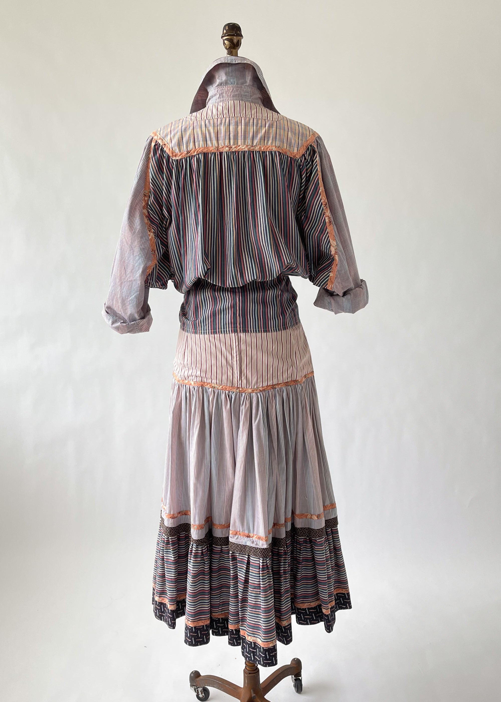 Vintage Early 1980s Koos Patchwork Dress Set