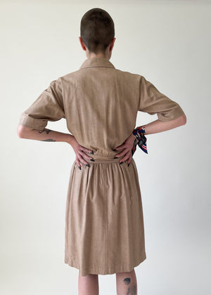 Vintage 1980s Yves Saint Laurent Linen Dress