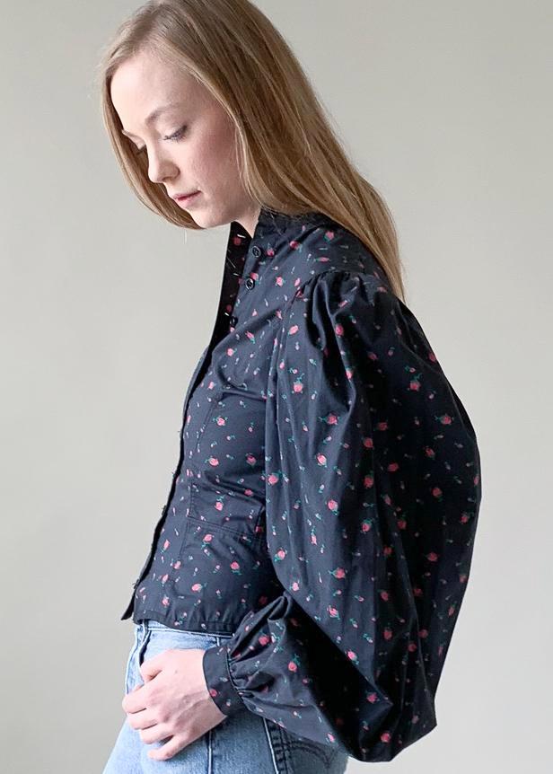Vintage 1980s Betsey Johnson Floral Shirt
