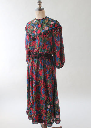 Vintage Diane Freis Floral Dress