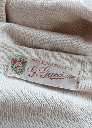 Vintage 1980s Gucci Silk Knit Cardigan