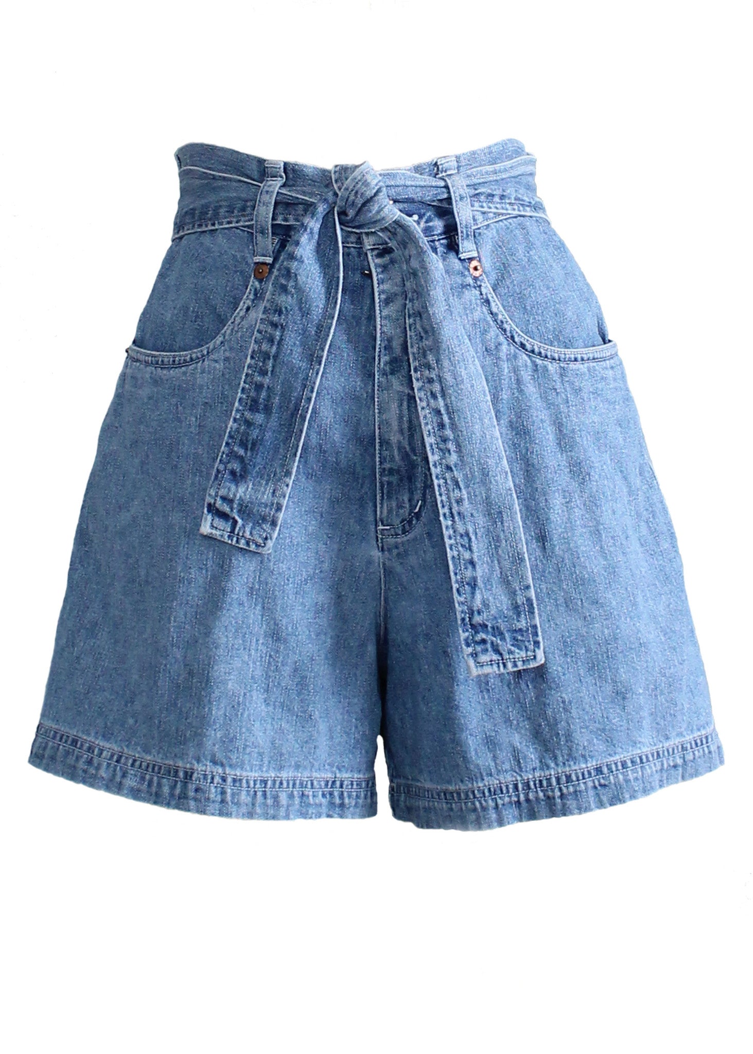 Vintage 1980s High Waist Jean Shorts