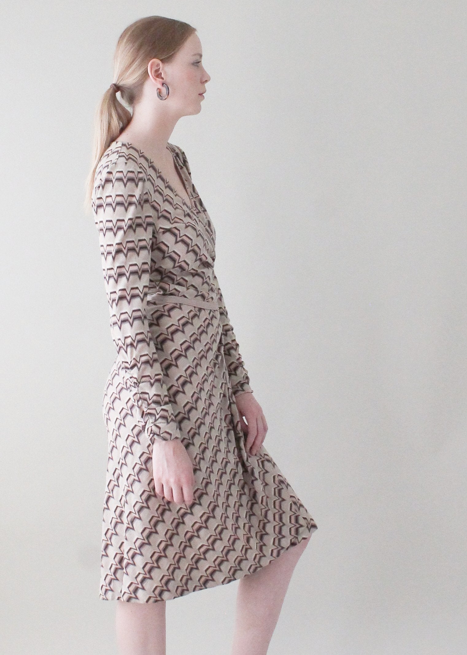 Vintage 1980s Missoni Knit Wrap Dress