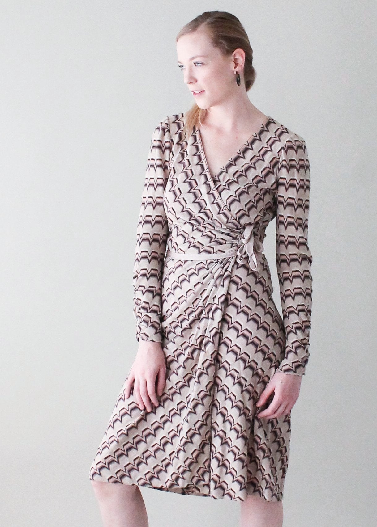 Vintage 1980s Missoni Knit Wrap Dress