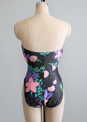 Vintage 1980s Too Hot Brazil Maillot Swimsuit