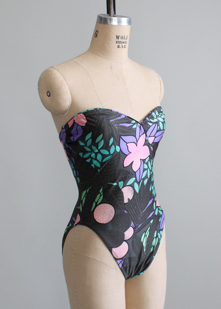 Vintage 1980s Too Hot Brazil Maillot Swimsuit