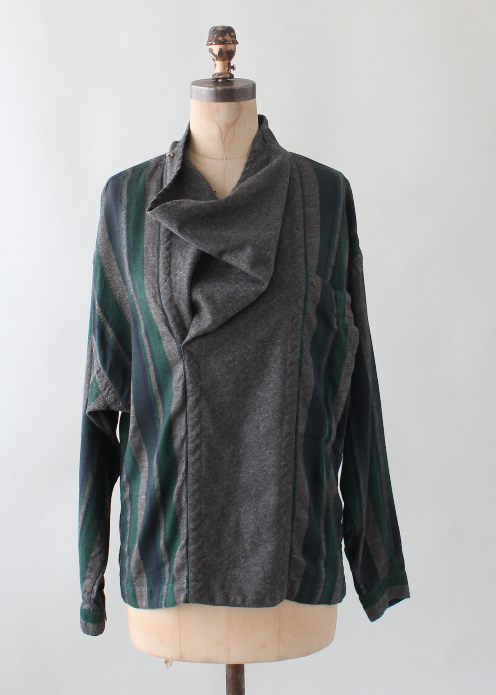 Vintage 1980s Versace Striped Winter Top