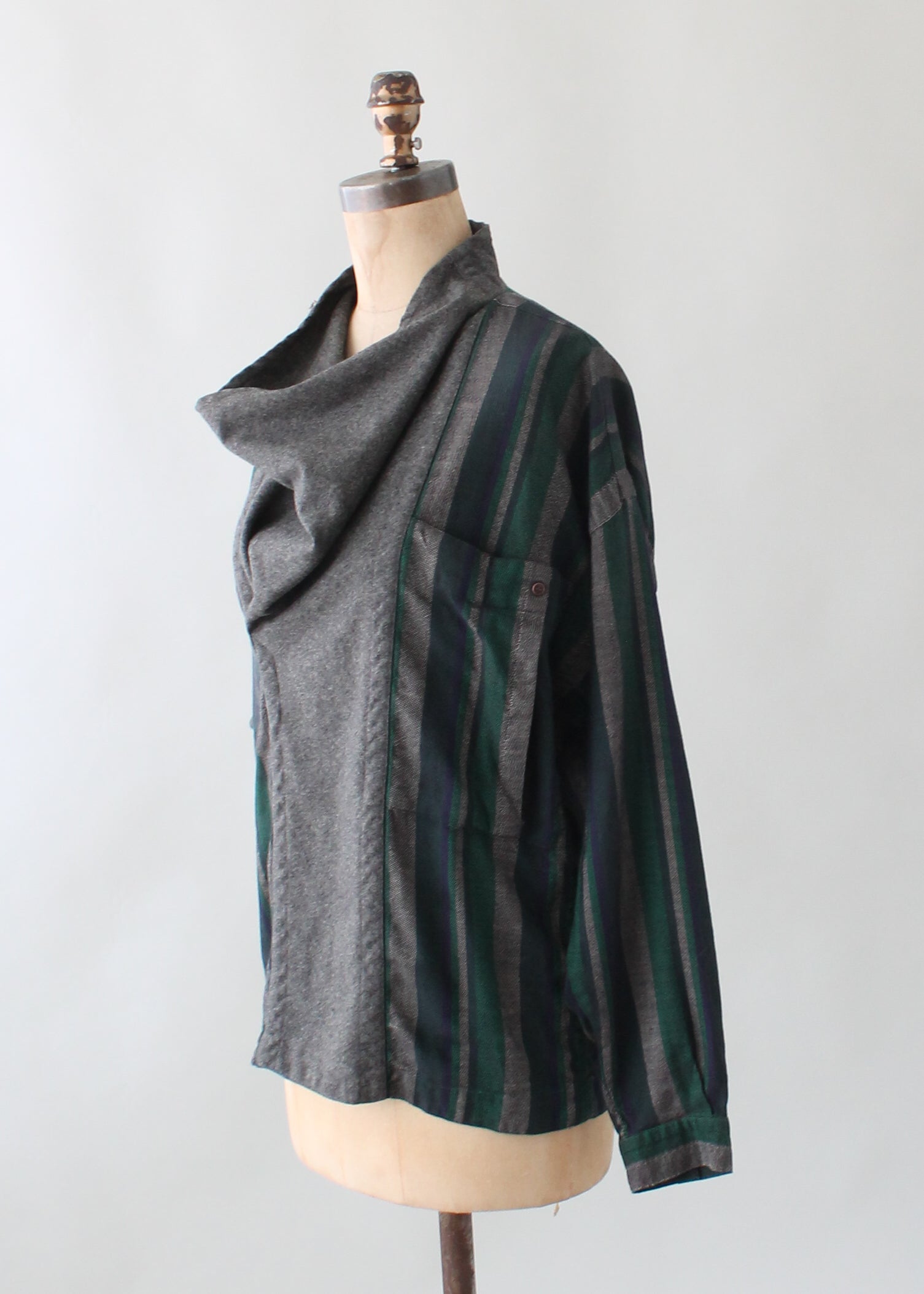 Vintage 1980s Versace Striped Winter Top