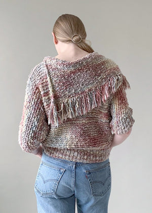 Vintage 1980s Fringe Knit Sweater