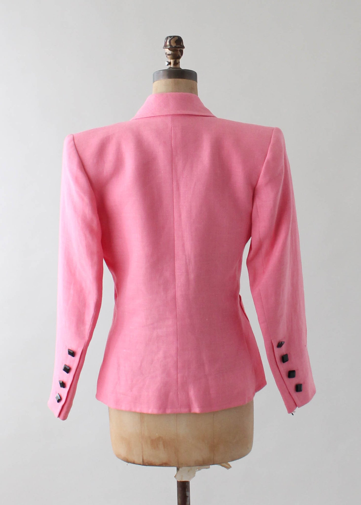Vintage 1980s Yves Saint Laurent Pink Linen Jacket