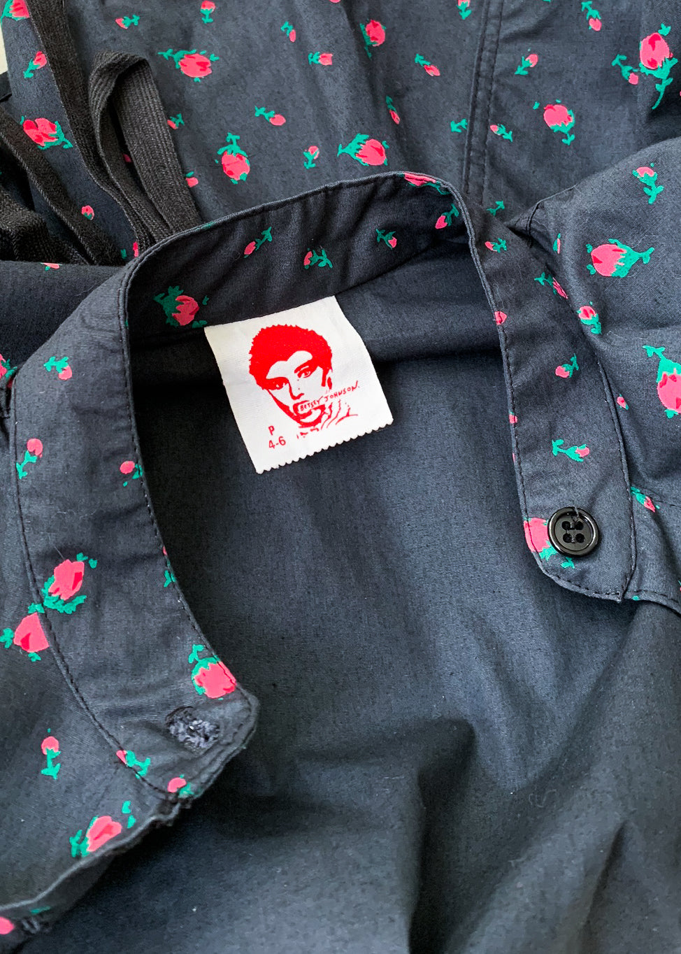 Vintage 1980s Betsey Johnson Floral Shirt