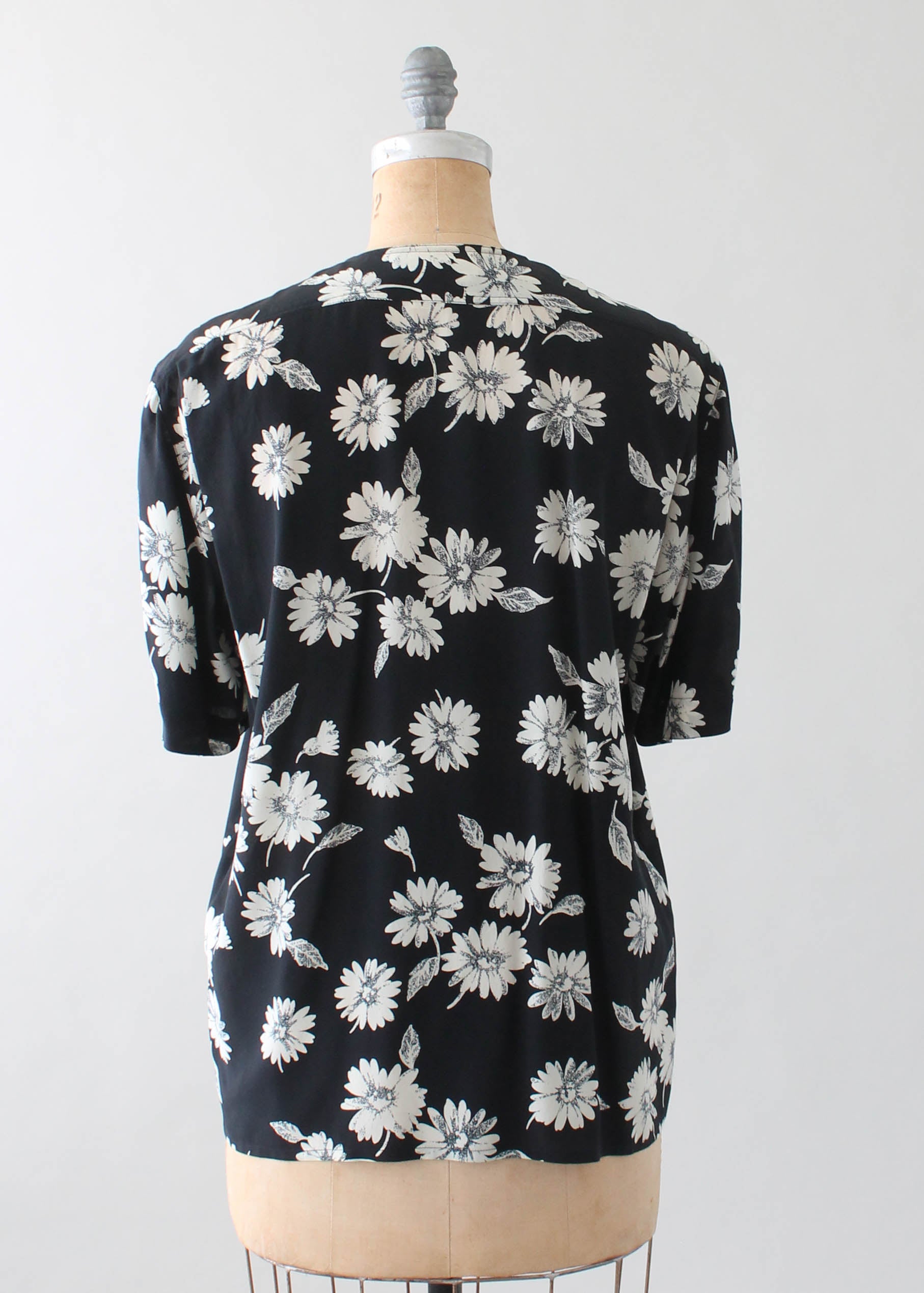 Vintage 1980s Escada Floral Silk Blouse