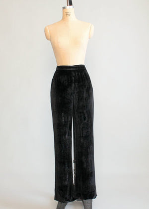 Vintage 1990s Giorgio Armani Black Shimmer Pants