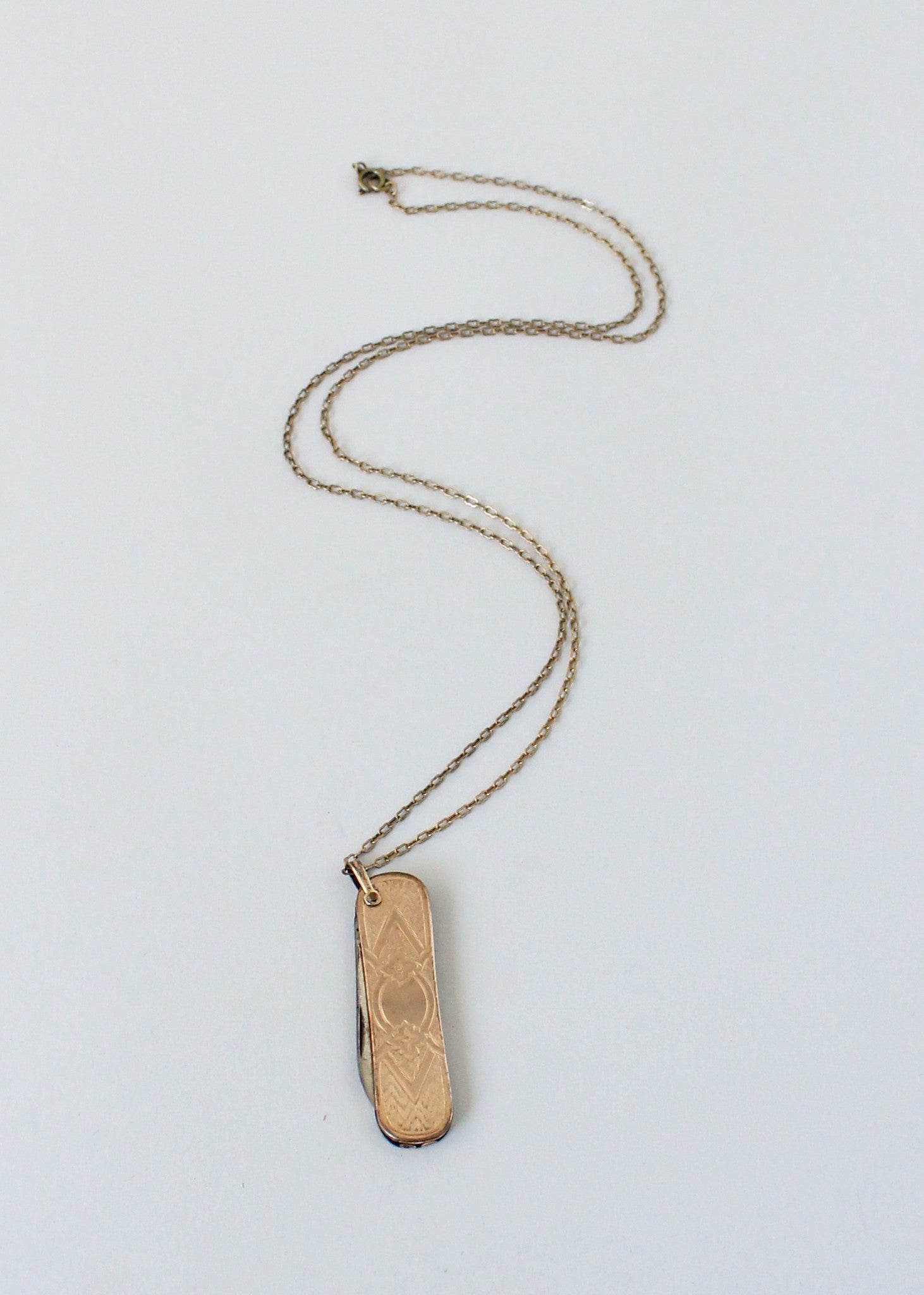 Vintage 1920s Gold Filled Knife Necklace