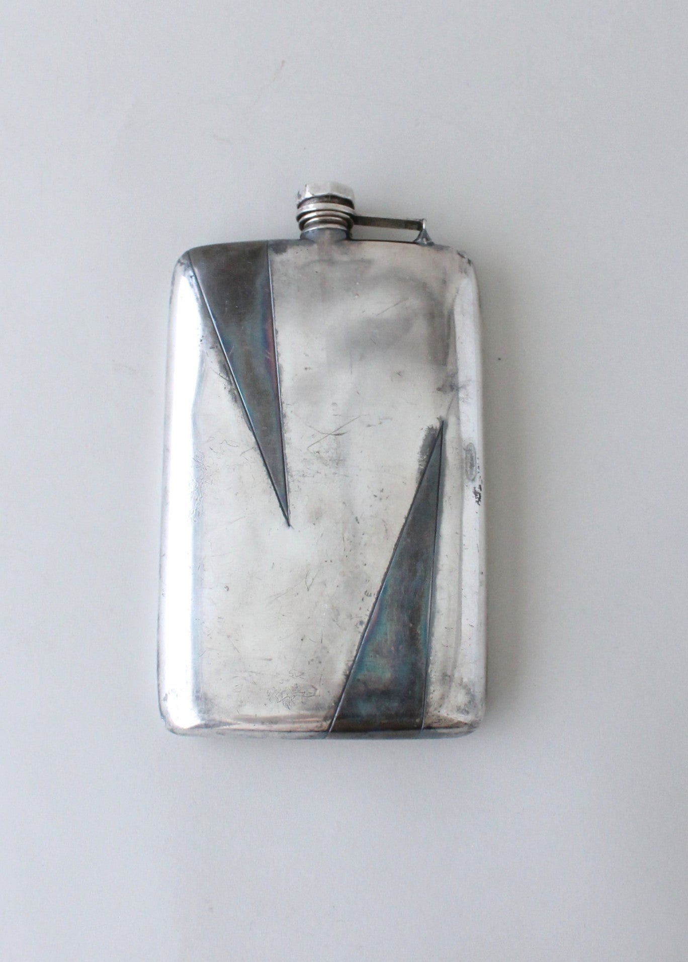 Vintage 1930s Art Deco Oversized Two Toned Flask