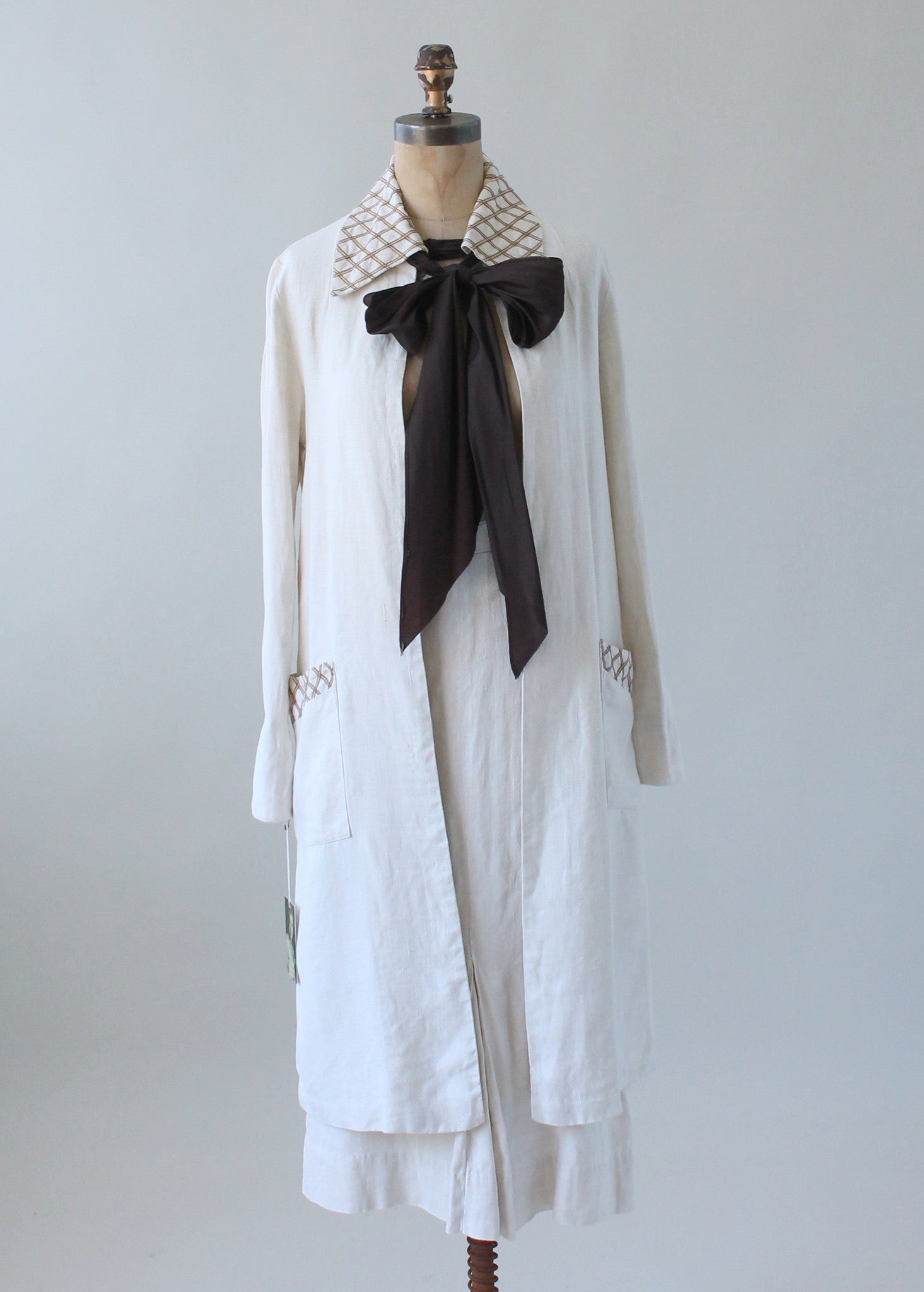 Vintage 1930s NRA Label Art Deco Linen Suit