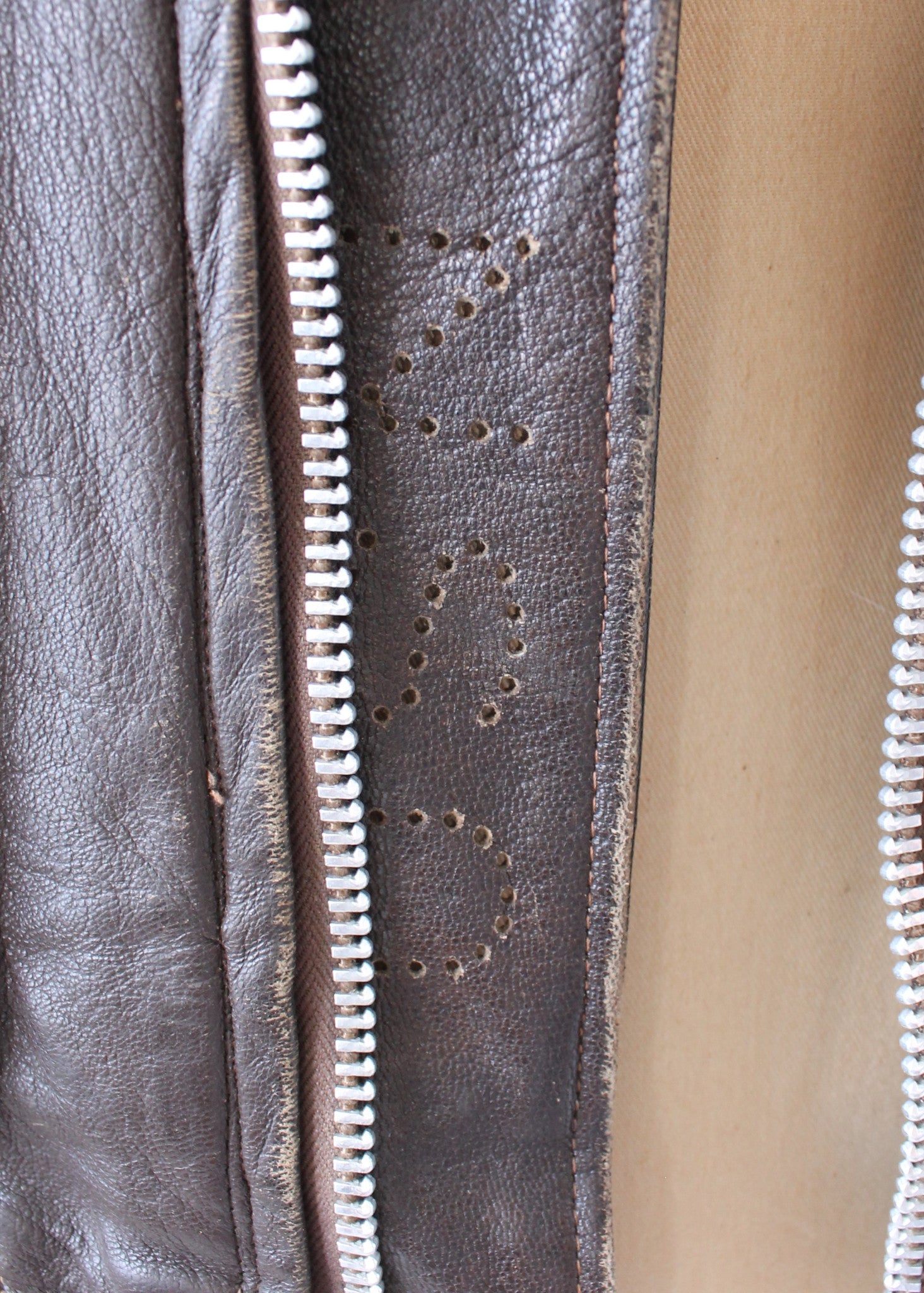 Vintage 1950s USN Leather Flight Jacket