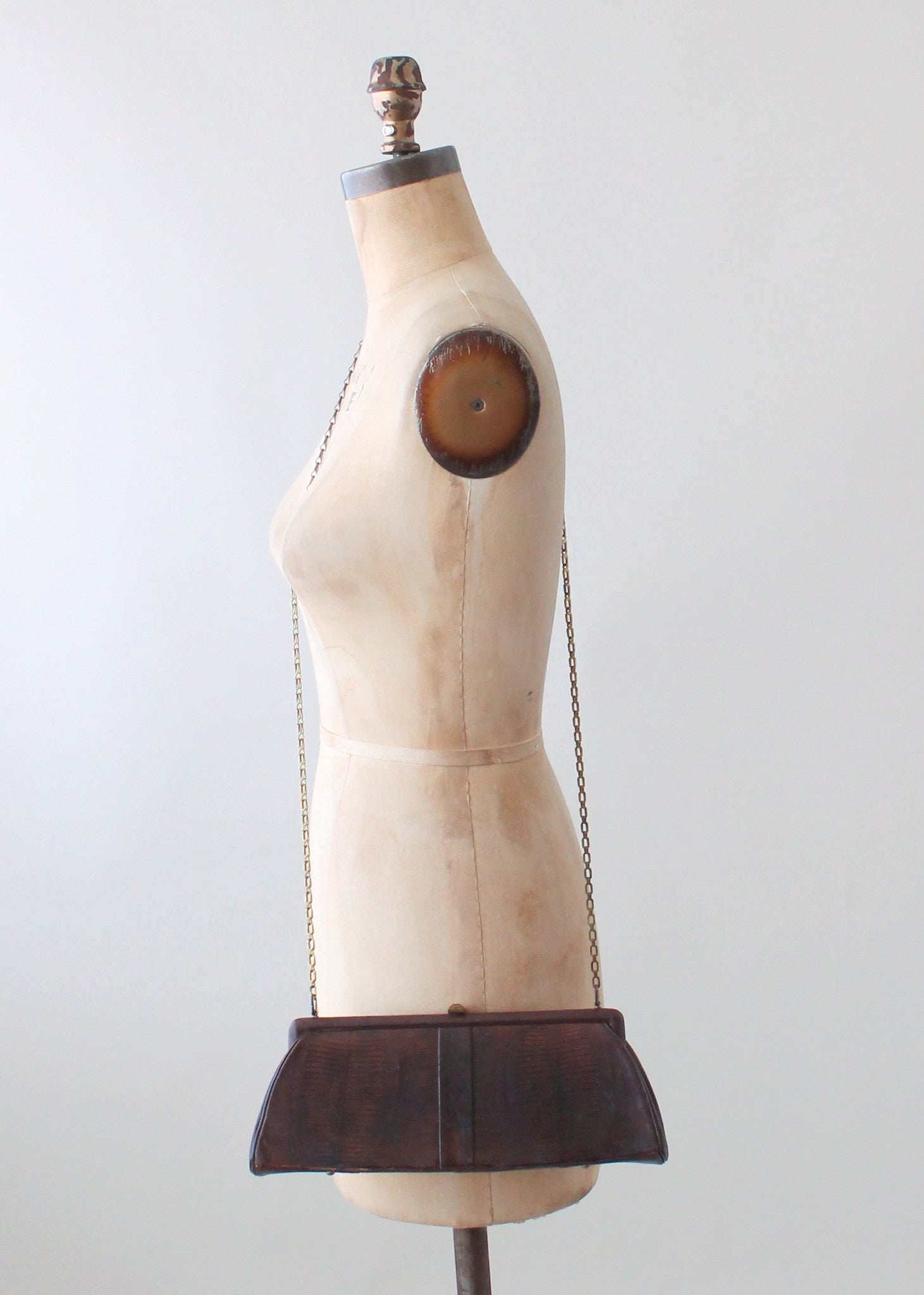 Vintage 1950s Lizard Purse with a Cross Body Chain
