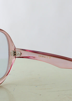 Vintage 1960s Pink Frame French Sunglasses