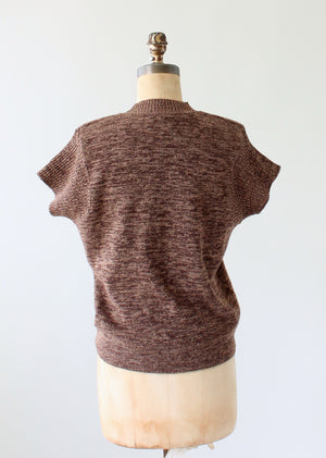 Vintage 1970s Fall Brown Slouch Sweater