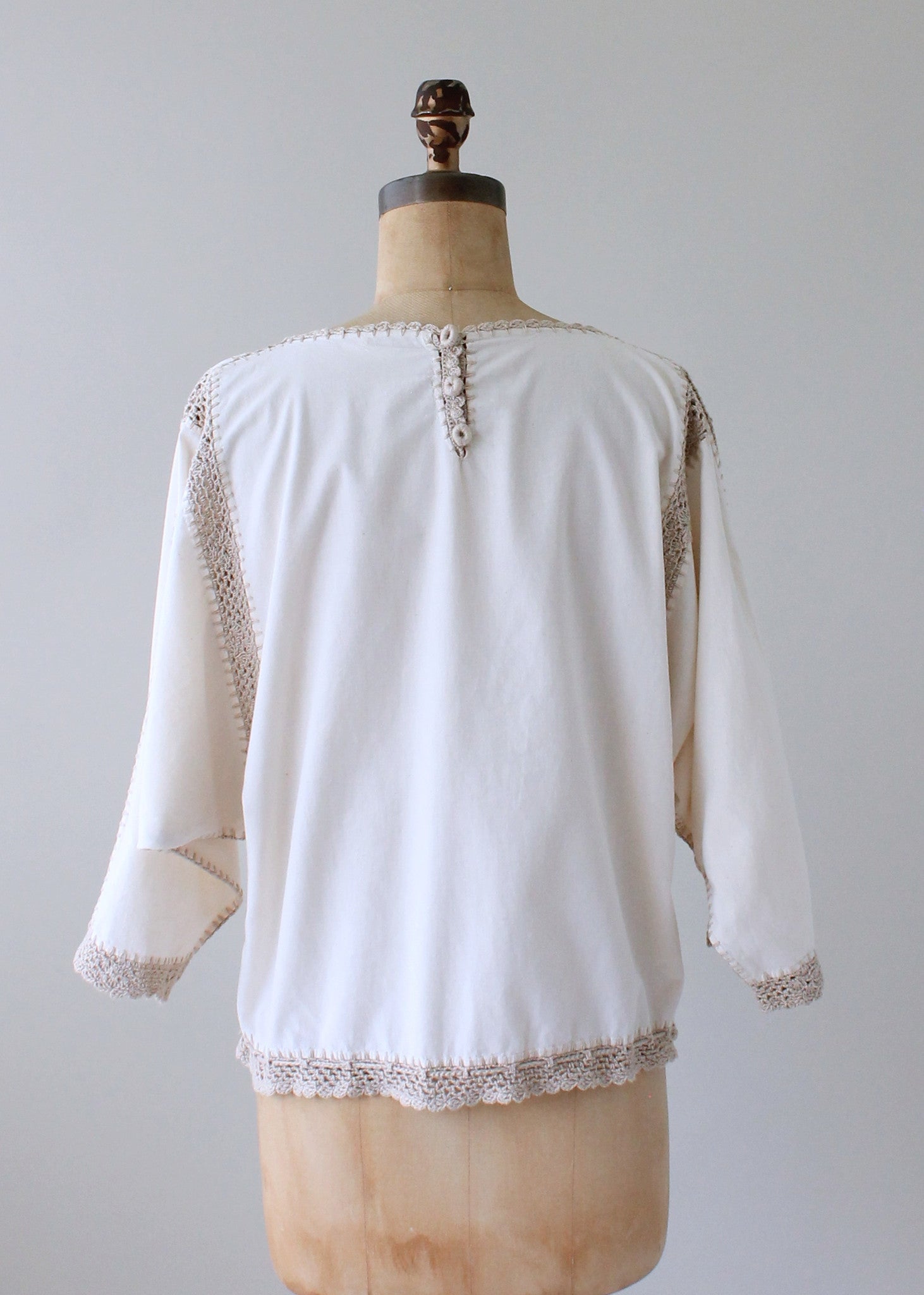 Vintage 1970s Floral Embroidered Slouch Shirt