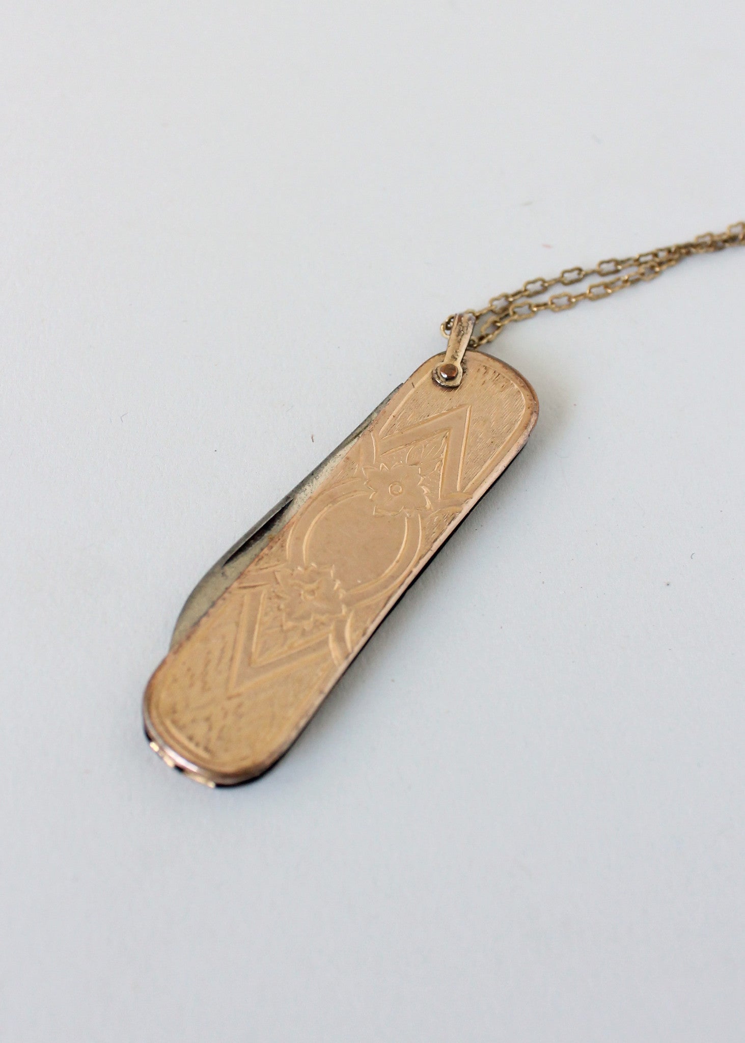 Vintage 1920s Gold Filled Knife Necklace