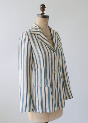 Vintage 1960s French Striped Jacket