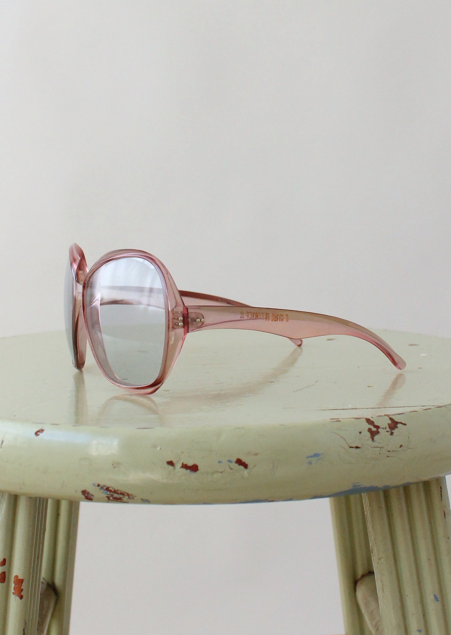 Vintage 1960s Pink Frame French Sunglasses