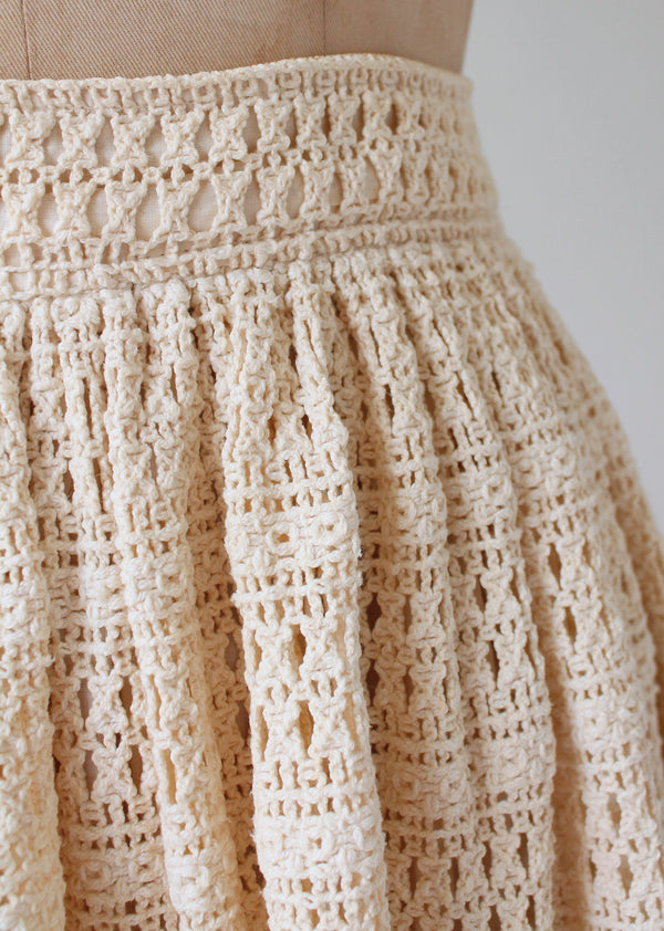 Vintage 1960s Bill Atkinson Lace Knit Skirt - Raleigh Vintage