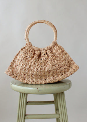 Vintage 1960s Ritter Woven Straw Purse