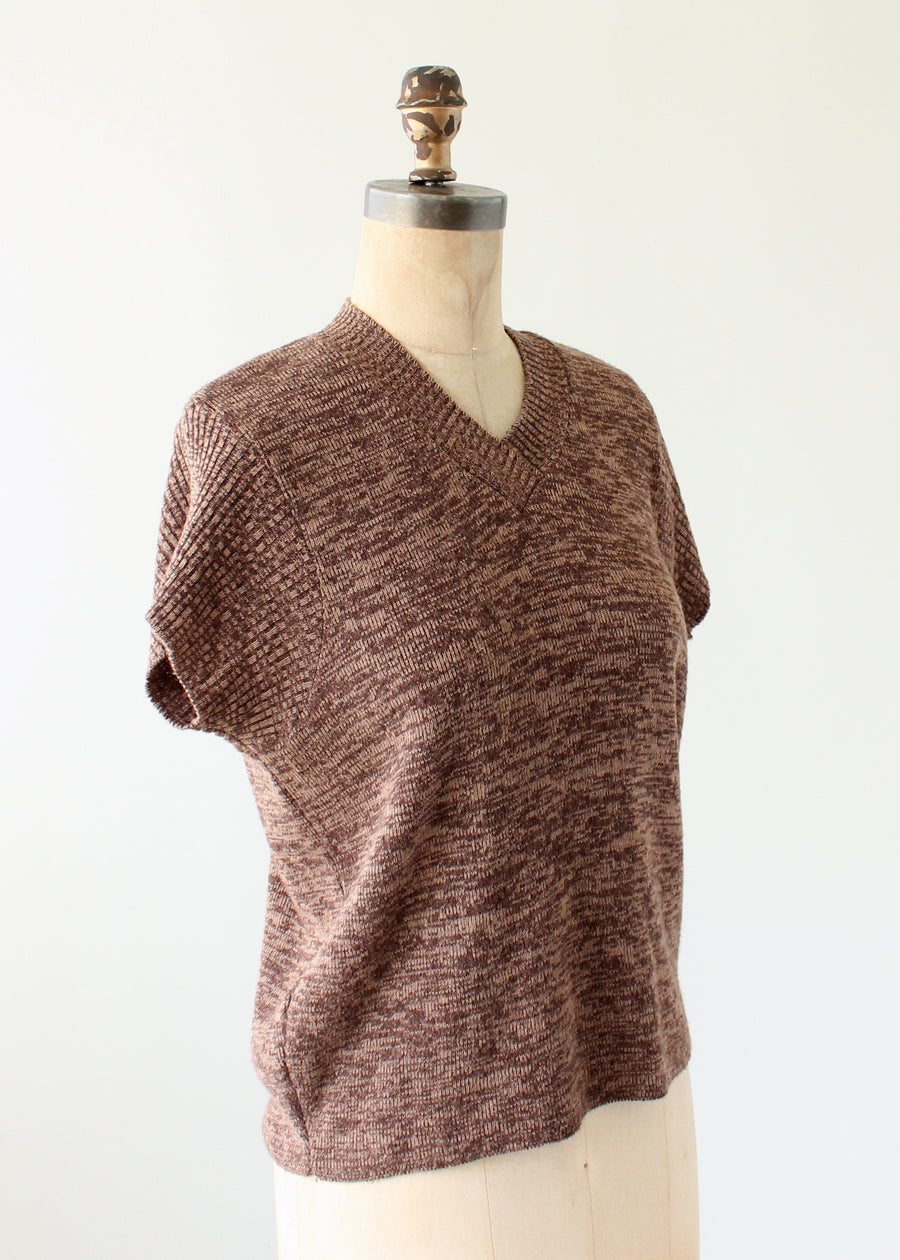 Vintage 1970s Fall Brown Slouch Sweater
