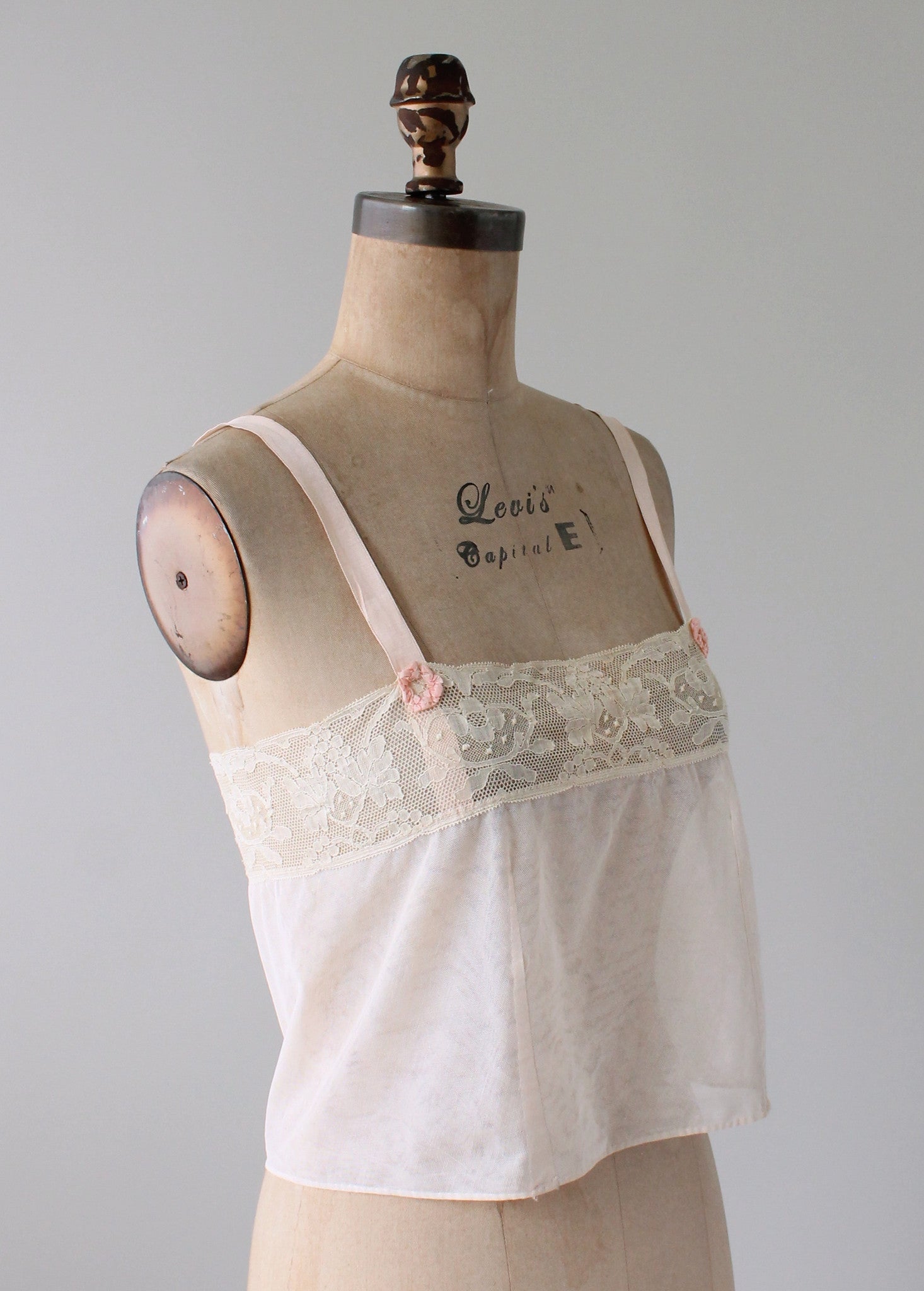 Vintage 1920s French Mesh and Lace Brassiere