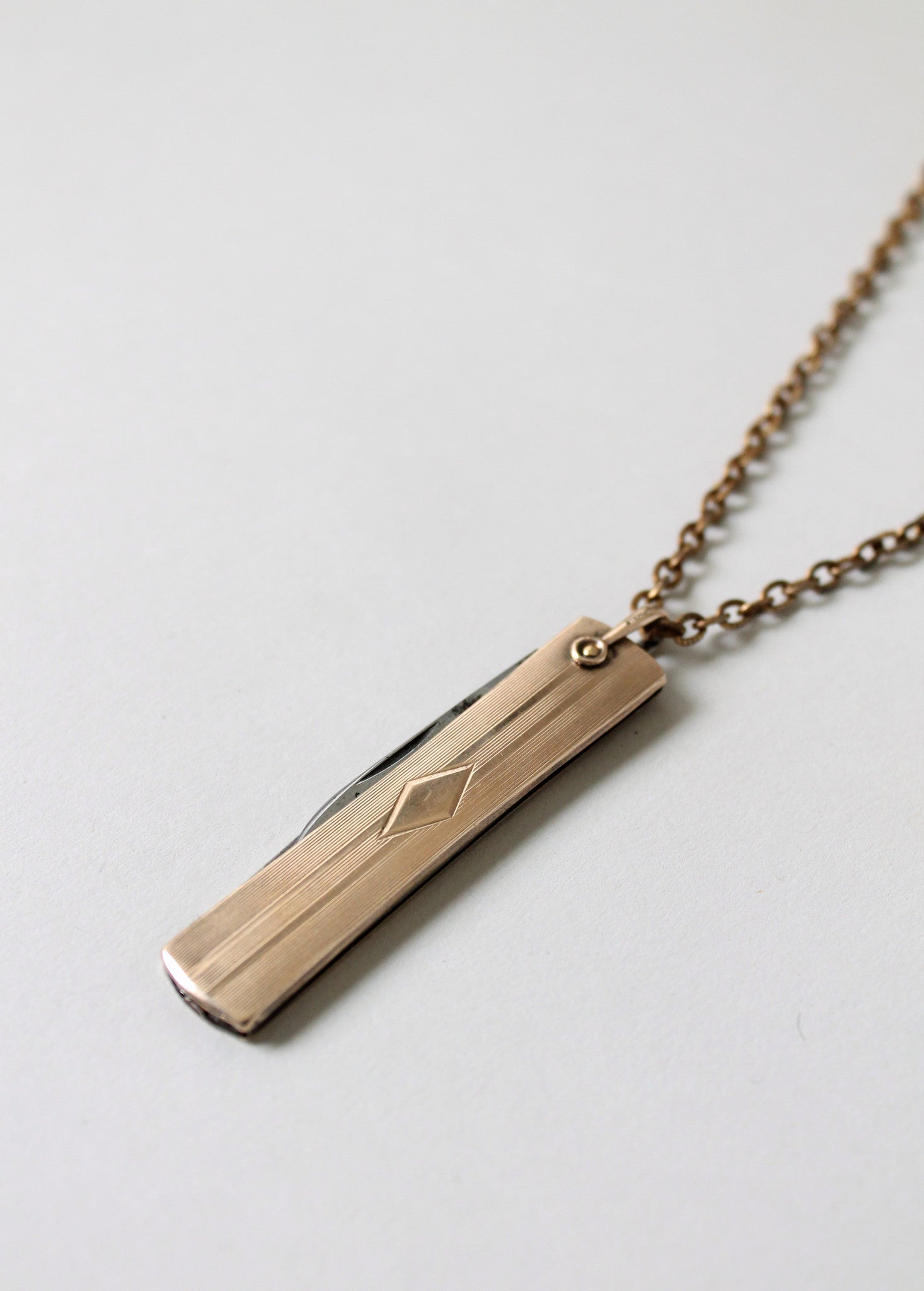 Vintage 1930s 12K Gold Filled Art Deco Knife Necklace