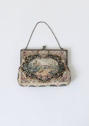 Vintage 1930s French Tapestry Purse