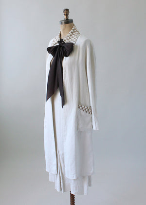 Vintage 1930s NRA Label Art Deco Linen Suit
