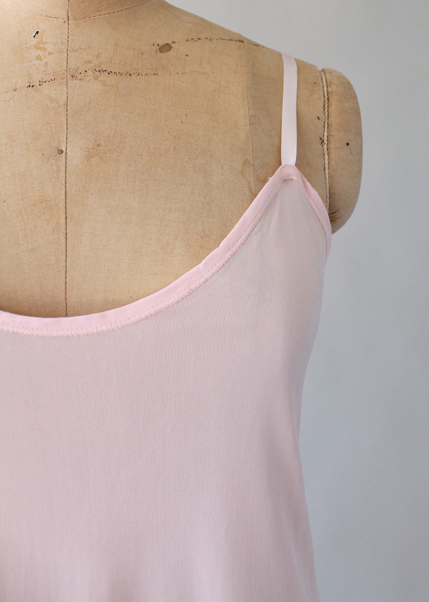 Vintage 1940s Rayon Knit Camisole Tank