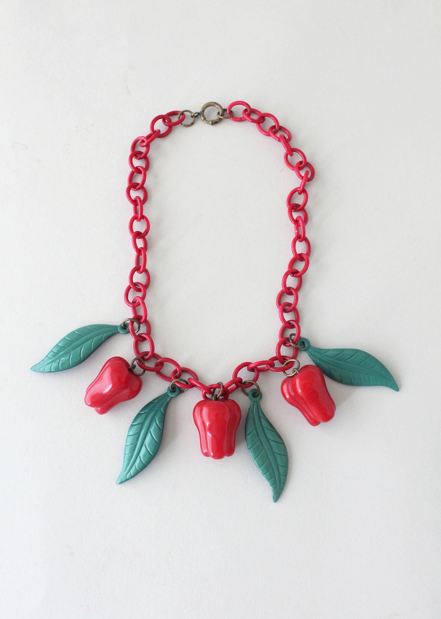 Vintage 1940s Celluloid Scotch Bonnet Novelty Necklace