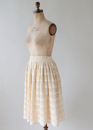 Vintage 1960s Bill Atkinson Lace Knit Skirt