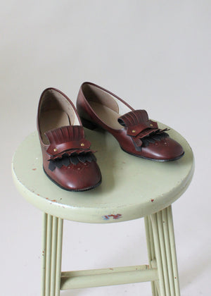 Vintage 1960s NOS Fringed Oxford Loafers