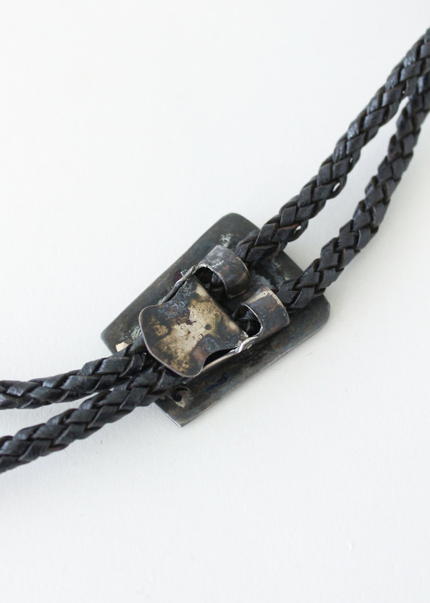Vintage 1960s Silver Bear Feet Bolo Tie