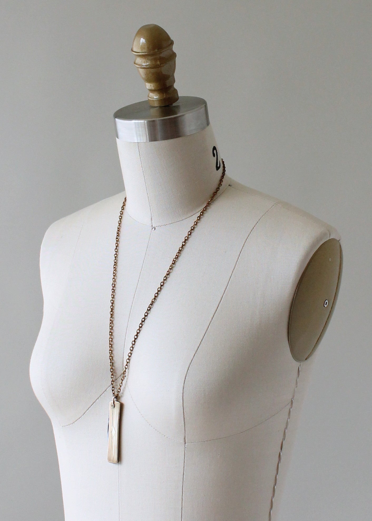 Vintage 1930s 12K Gold Filled Art Deco Knife Necklace