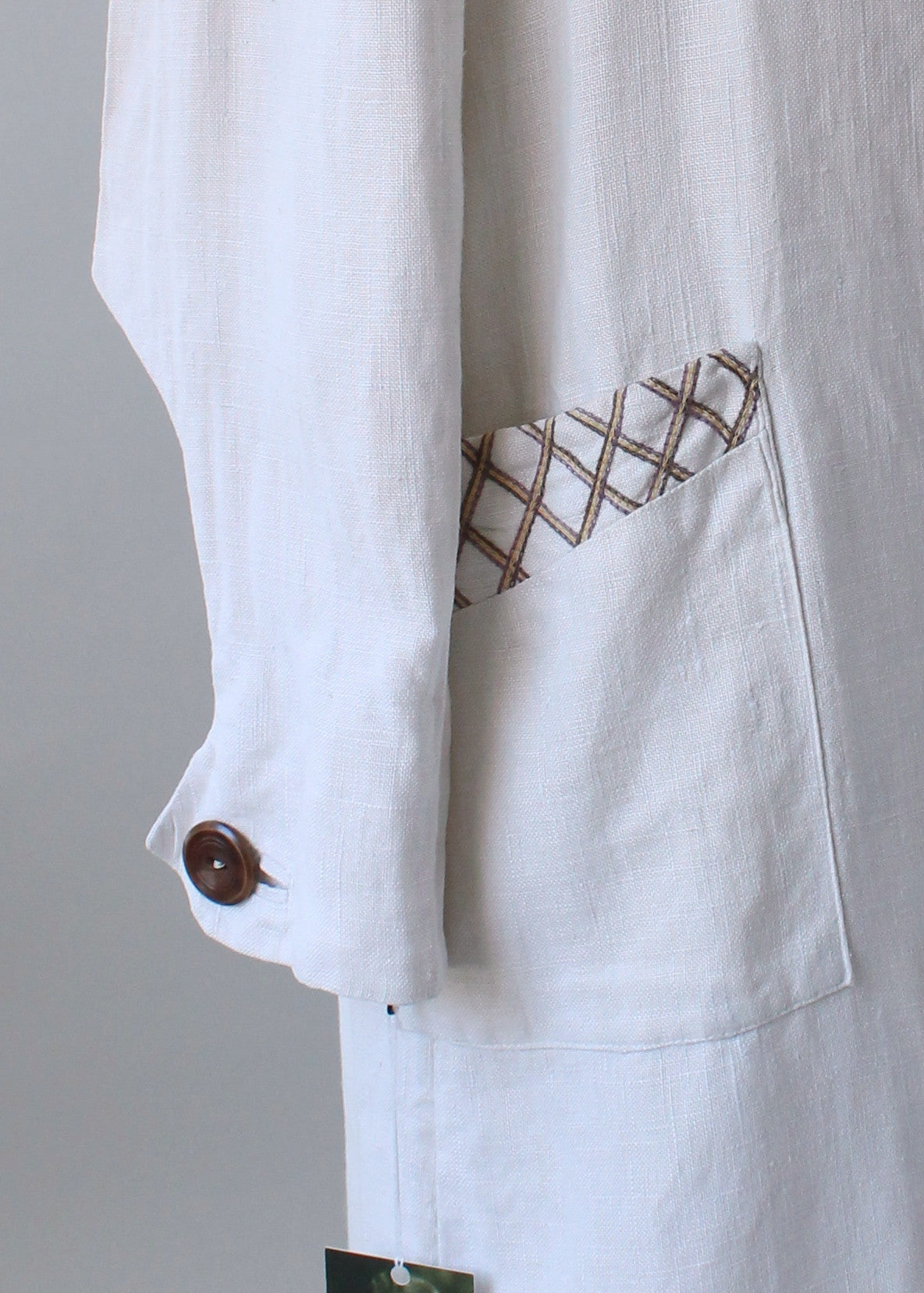 Vintage 1930s NRA Label Art Deco Linen Suit