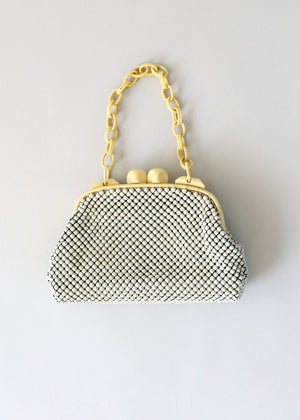 Vintage 1940s Whiting and Davis Mesh and Celluloid Purse