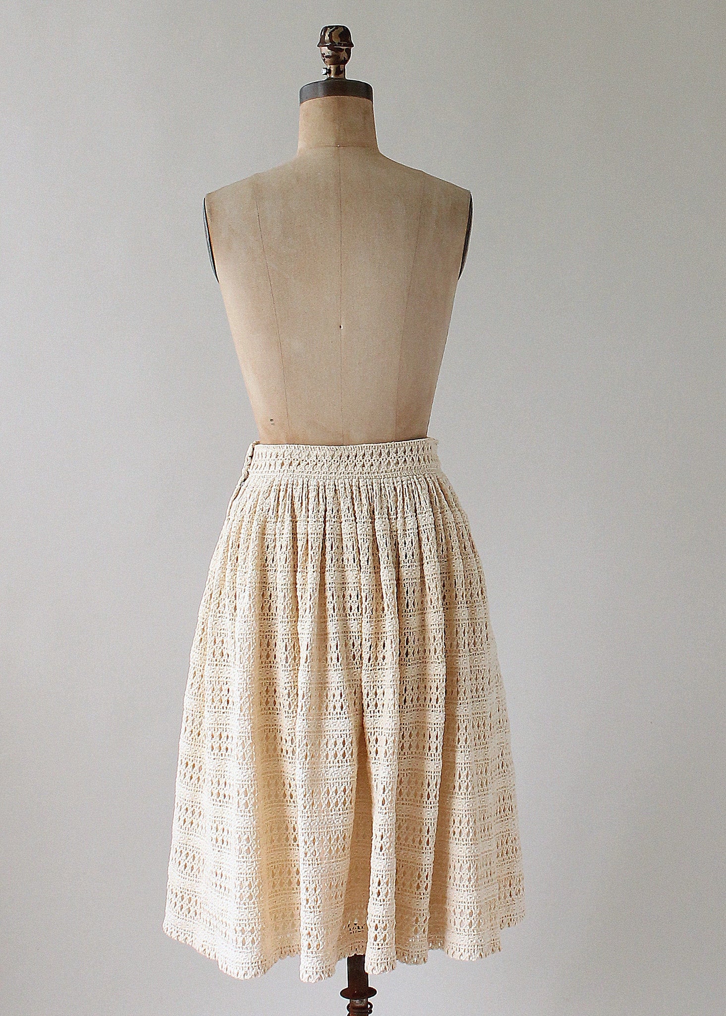 Vintage 1960s Bill Atkinson Lace Knit Skirt