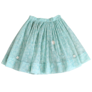 Vintage 1960s Celeste Flocked Sheer Skirt