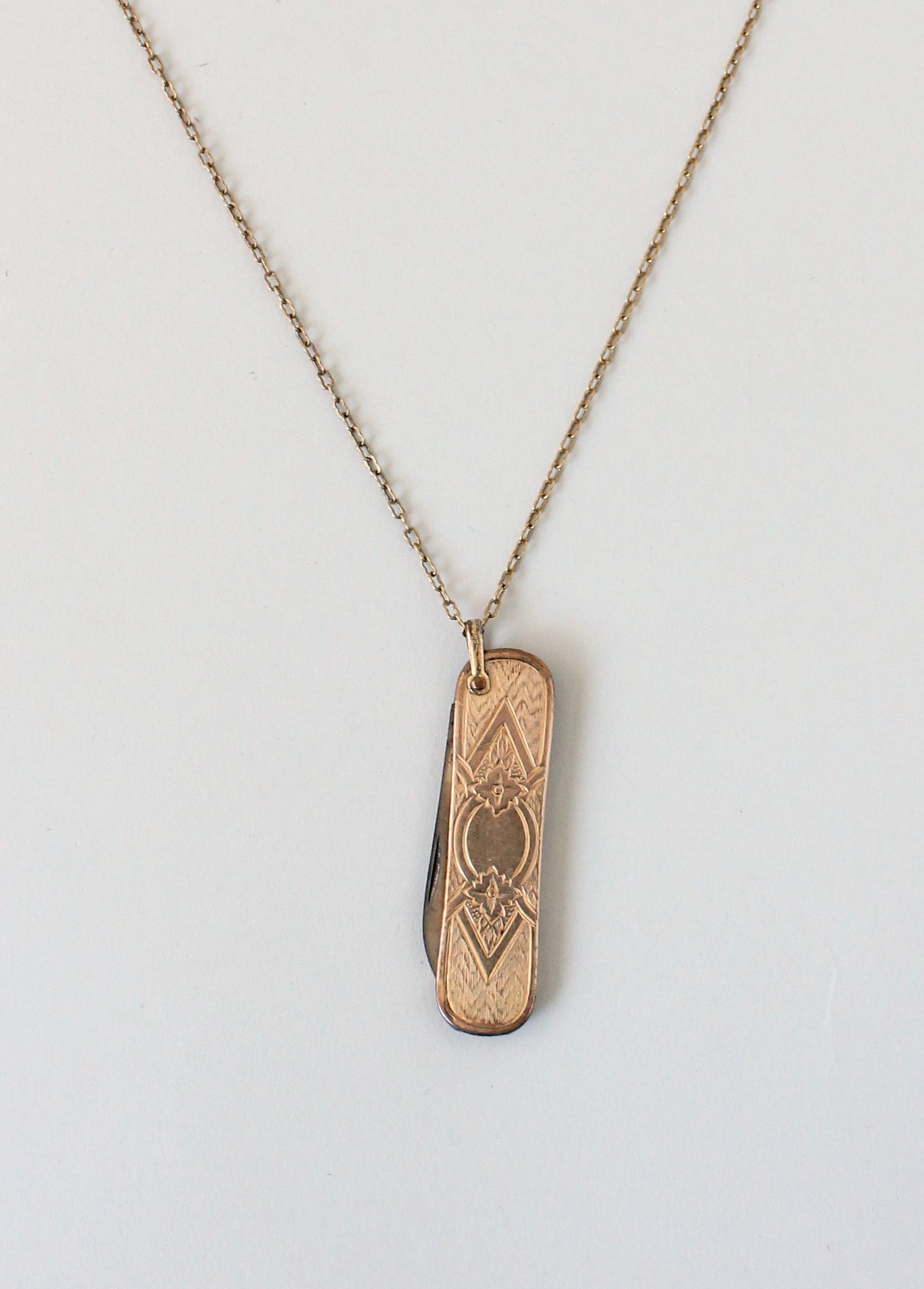 Vintage 1920s Gold Filled Knife Necklace