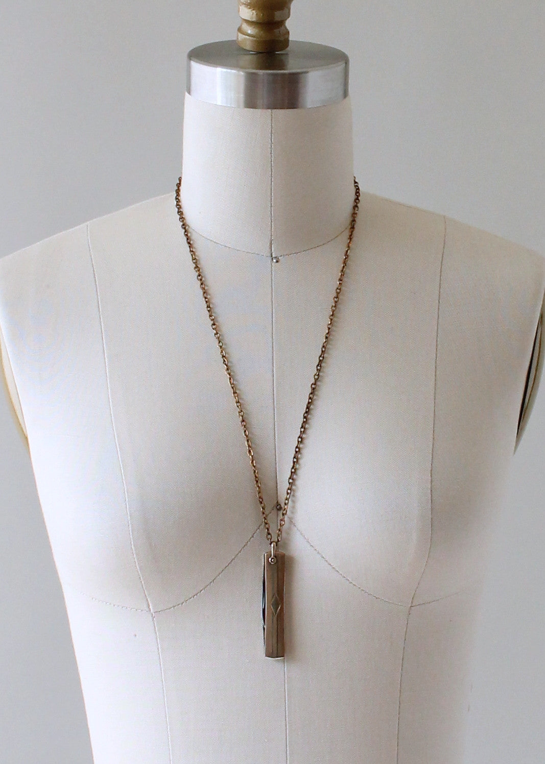 Vintage 1930s 12K Gold Filled Art Deco Knife Necklace