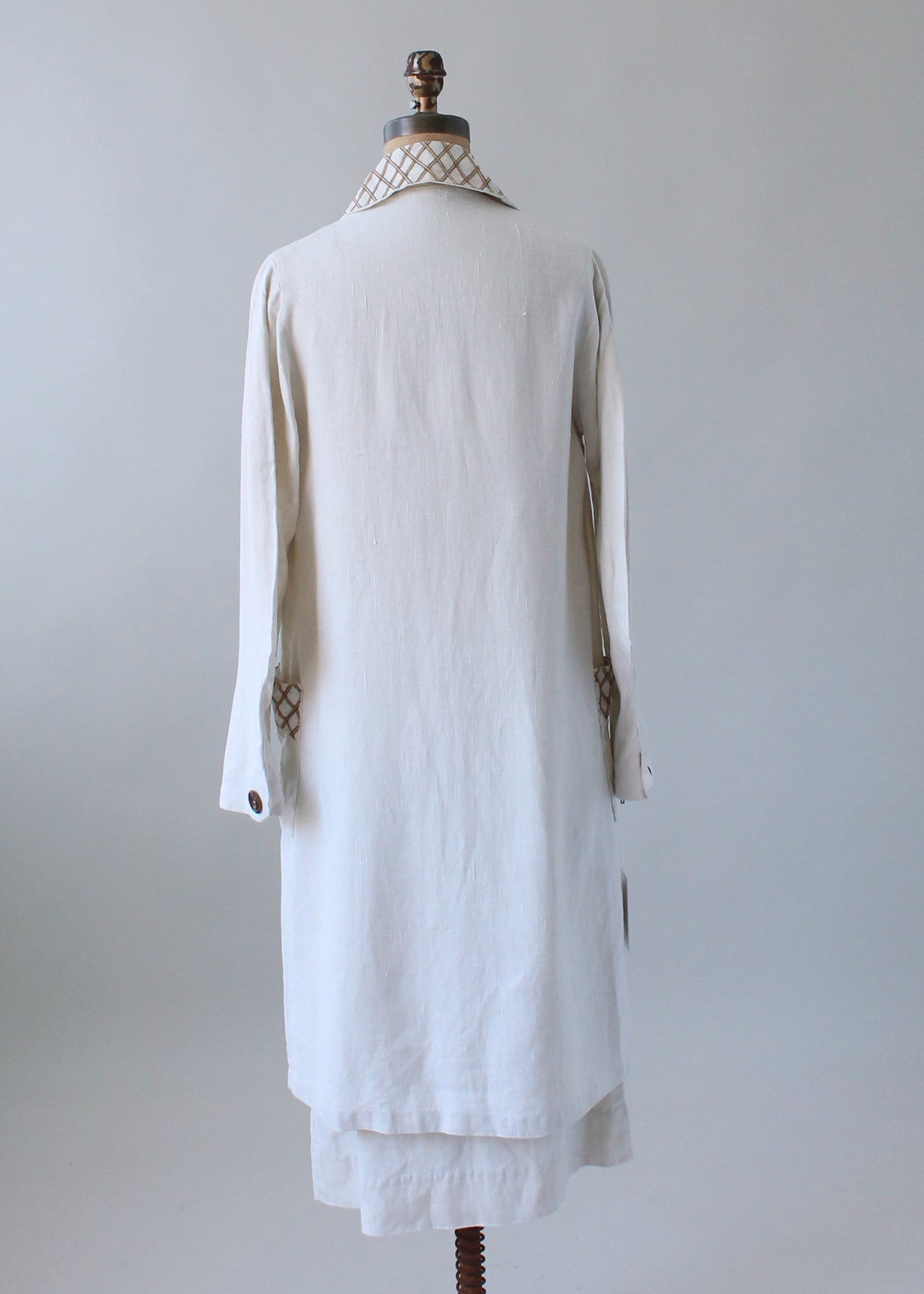 Vintage 1930s NRA Label Art Deco Linen Suit